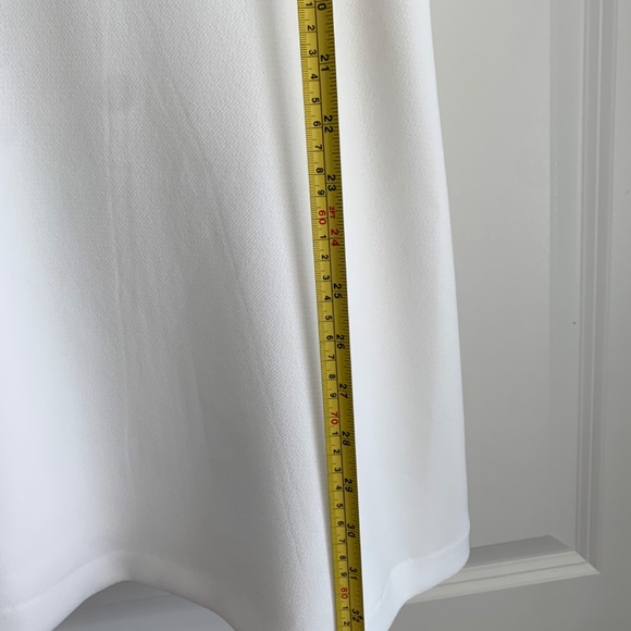 BCBGeneration Double Weave Ruffle Sleeve White Dress - Picture 7 of 9